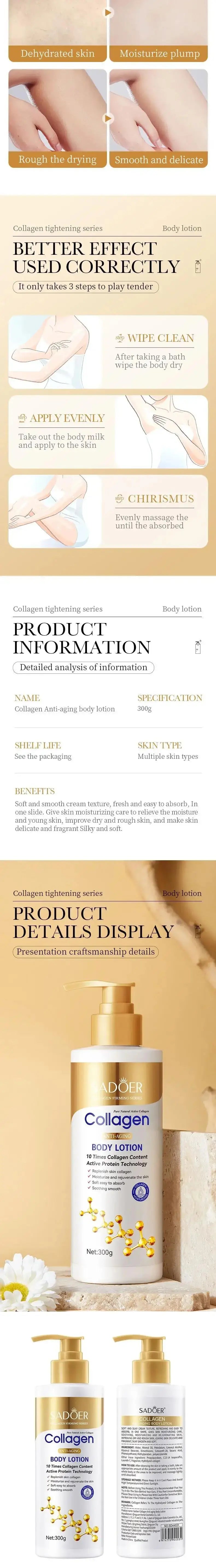 Collagen Milk Brightening Skin Moisturizing Lotion for all skin