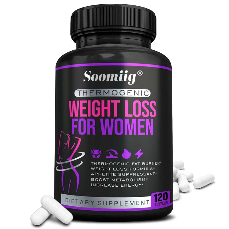 Thermogenic Fat Burner - Natural Appetite Suppressant, Metabolism Booster, Weight Management, Immunity, Metabolism, 120 Capsules